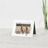 写真モダン独身のメリー・クリスマス シーズンカード (正面)