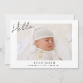 写真モダン生まれたばかりのコラージュの誕生の発表 案内状 (正面)