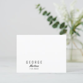 写真モダン生まれたばかりのベビーユニーク発表 ポストカード