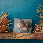 写真モダン生まれたばかりの卓上のプレートとイーゼル フォトプラーク (側面)