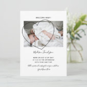 写真モダン生まれたばかりの生発表 案内状 (スタンド正面)