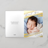 写真モダン生エレガント生発表 箔シーズンカード (外側レイダウン)