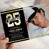 写真モダン男らし卒業会 箔招待状