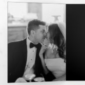 写真モダン白黒オールインワン結婚ズ 三つ折りプログラム (内部最初)