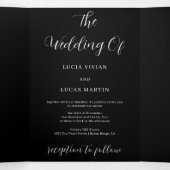 写真モダン白黒オールインワン結婚ズ 三つ折りプログラム (内部中)