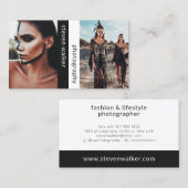 写真モダン白黒シンプル写真家 名刺 (正面/裏面)