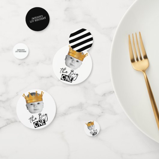 写真モダン白黒第1誕生日 コンフェッティ (グループ)