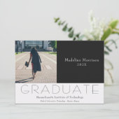 写真モダン白黒 案内状 (スタンド正面)