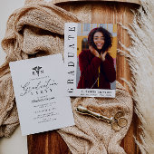 写真モダン看護卒業発表 サンキューカード