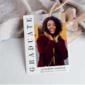 写真モダン看護卒業発表 サンキューカード
