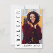 写真モダン看護卒業発表 サンキューカード (正面)