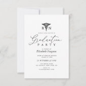 写真モダン看護卒業発表 サンキューカード (裏面)