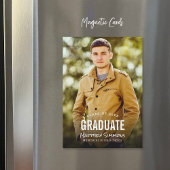 写真モダン磁気の卒業発表 マグネット招待状