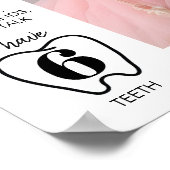 写真モダン第1誕生日マイルストーンのサイン ポスター (角)