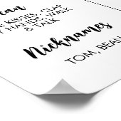 写真モダン第1誕生日マイルストーンのサイン ポスター (角)