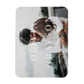 写真モダン精製結婚式招待状 マグネット (縦)