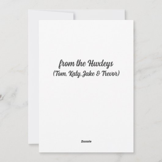 写真モダン素朴のパーソナライズされたクリスマスカード シーズンカード (裏面)