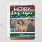 写真モダン素朴クリスマスカード シーズンカード (正面)