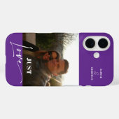 写真モダン紫カラフル色 Case-Mate iPhoneケース (裏面 (横))