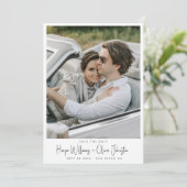 写真モダン結ミニマル婚日付の保存 招待状 (スタンド正面)