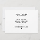 写真モダン結ミニマル婚日付の保存 案内状 (裏面)