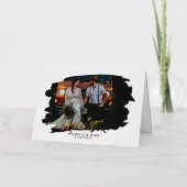 写真モダン結婚の感謝の金ゴールドシンプルスクリプト 箔グリーティングカード (正面)