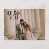 写真モダン結婚の感謝 ポストカード (正面)