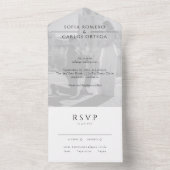 写真モダン結婚の オールインワン招待状 (内側)