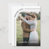 写真モダン結婚の サンキューカード (正面)