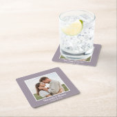写真モダン結婚の スクエアペーパーコースター (インサイチュ)