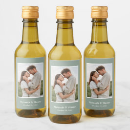 写真モダン結婚の ワインラベル