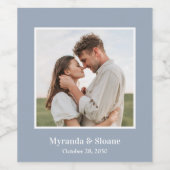 写真モダン結婚の ワインラベル (シングルラベル)