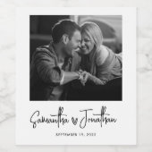 写真モダン結婚の ワインラベル (シングルラベル)