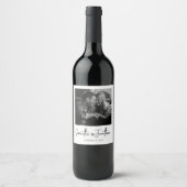 写真モダン結婚の ワインラベル (正面)