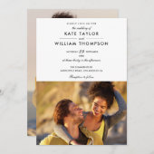 写真モダン結婚の 招待状 (正面/裏面)