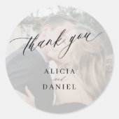 写真モダン結婚は感謝してい君の好意 ラウンドシール (正面)