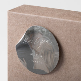 写真モダン結婚は感謝してい君の好意 ラウンドシール