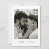 写真モダン結婚付きのサンキューカード サンキューカード (正面)