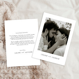 写真モダン結婚付きのサンキューカード サンキューカード