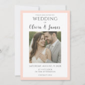 写真モダン結婚付き 招待状 (正面)