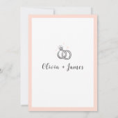 写真モダン結婚付き 招待状 (裏面)