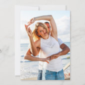 写真モダン結婚式の招待QRコード出欠グリーン 招待状 (裏面)