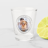 写真モダン結婚式の日付の保存 ショットグラス (正面)