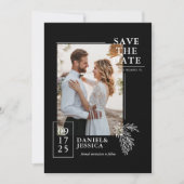 写真モダン結婚式の日付の保存 セーブザデート (正面)