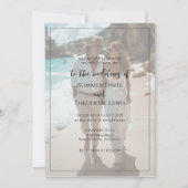 写真モダン結婚式招待状エレガントタイポグラフィ 招待状 (正面)