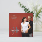 写真モダン結婚式招待状付きモノグラム 招待状 (スタンド正面)