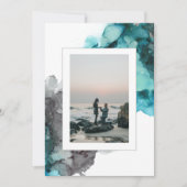 写真モダン結婚式招待状抽象芸術 招待状 (正面)