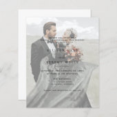 写真モダン結婚式招待状 (正面/裏面)