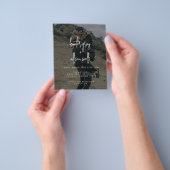 写真モダン結婚式招待状 チラシ (手)