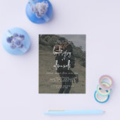 写真モダン結婚式招待状 チラシ (シングル)